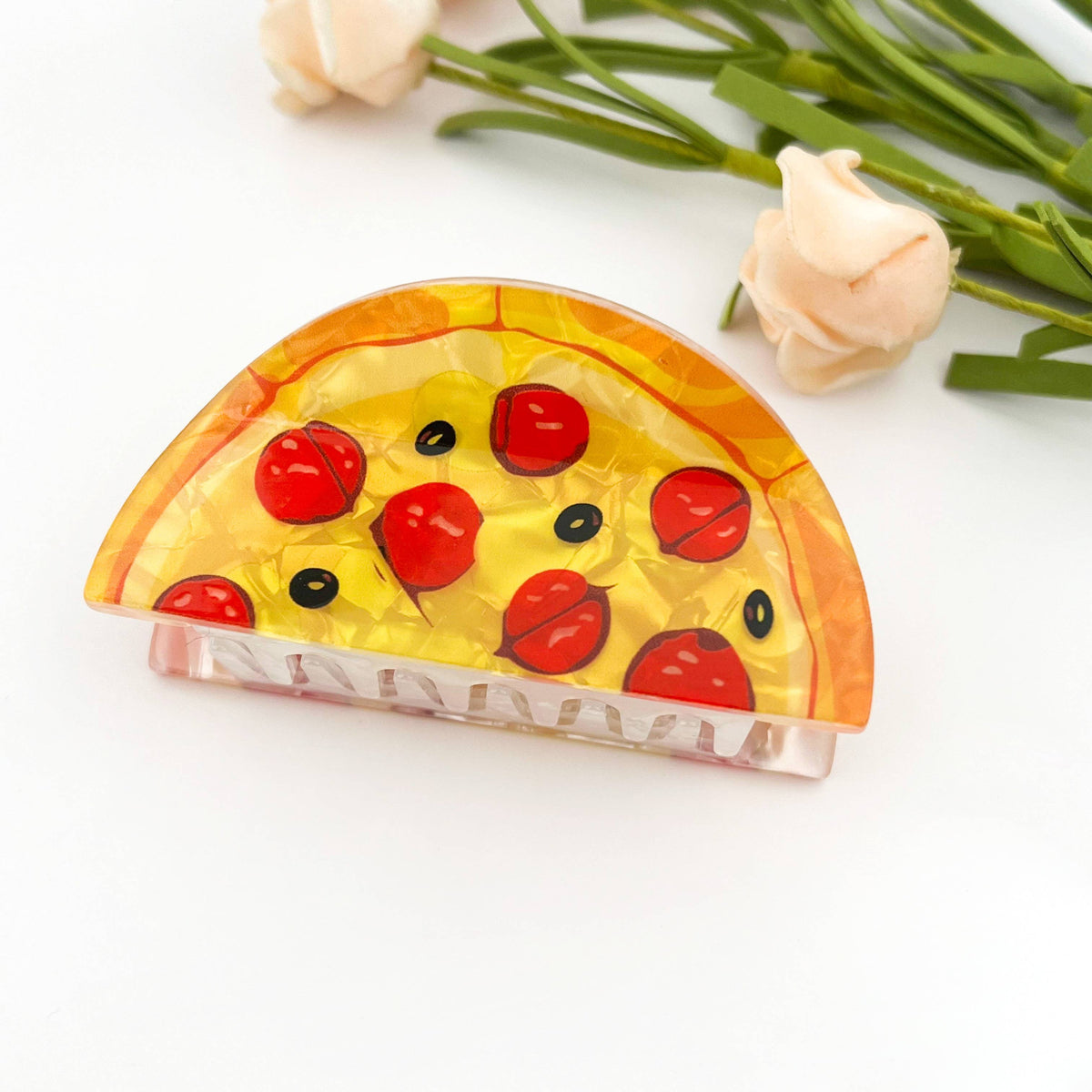 
                  
                    Half Round Pepperoni Pizza Hair Claw
                  
                