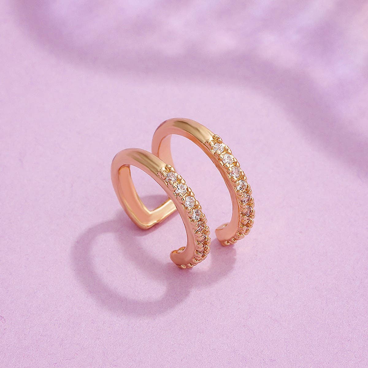 
                  
                    CZ Embedded Double Layer Ear Cuffs
                  
                