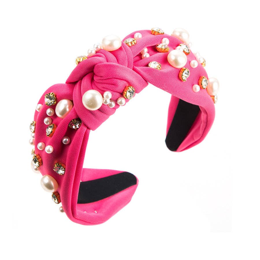 
                  
                    Pearl Studded Top Knot Headband
                  
                