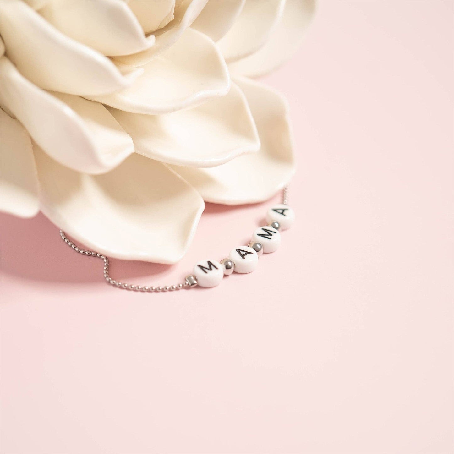 
                  
                    "Mama" Ball Chain Pull Through Bracelet
                  
                