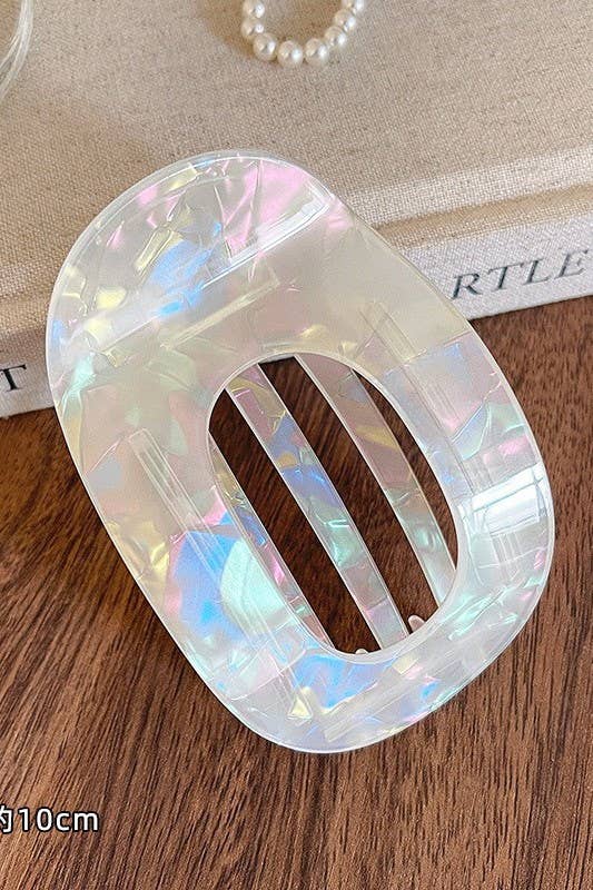 
                  
                    Lay Flat Pearlescent Oval Hair Claws
                  
                