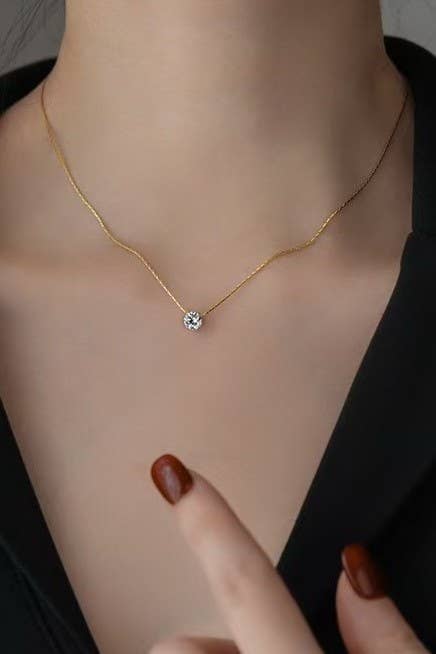 
                  
                    Classic Single Stone Necklace
                  
                