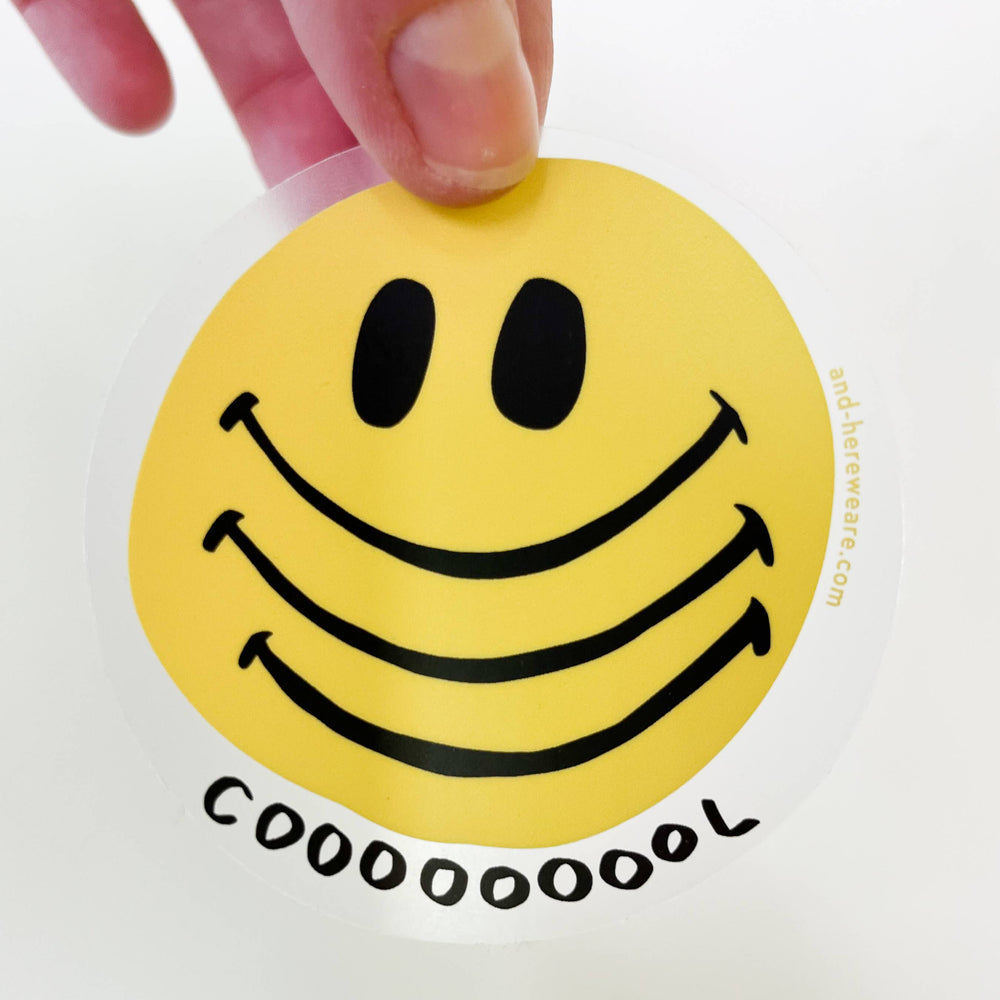 
                  
                    COOOOOOOOL Smiley Face Clear Vinyl Sticker
                  
                