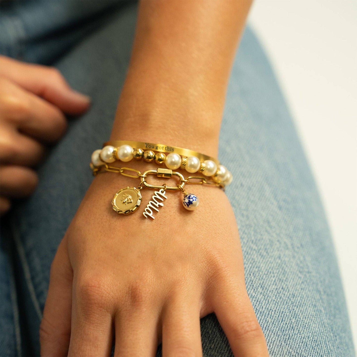 
                  
                    "You Got This" Engraved Cuff Bracelet
                  
                