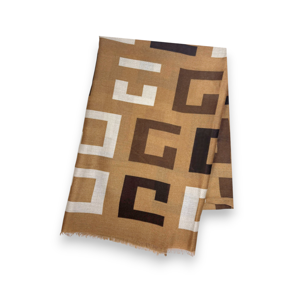 
                  
                    Big Geometrical Cotton Blend Scarf
                  
                