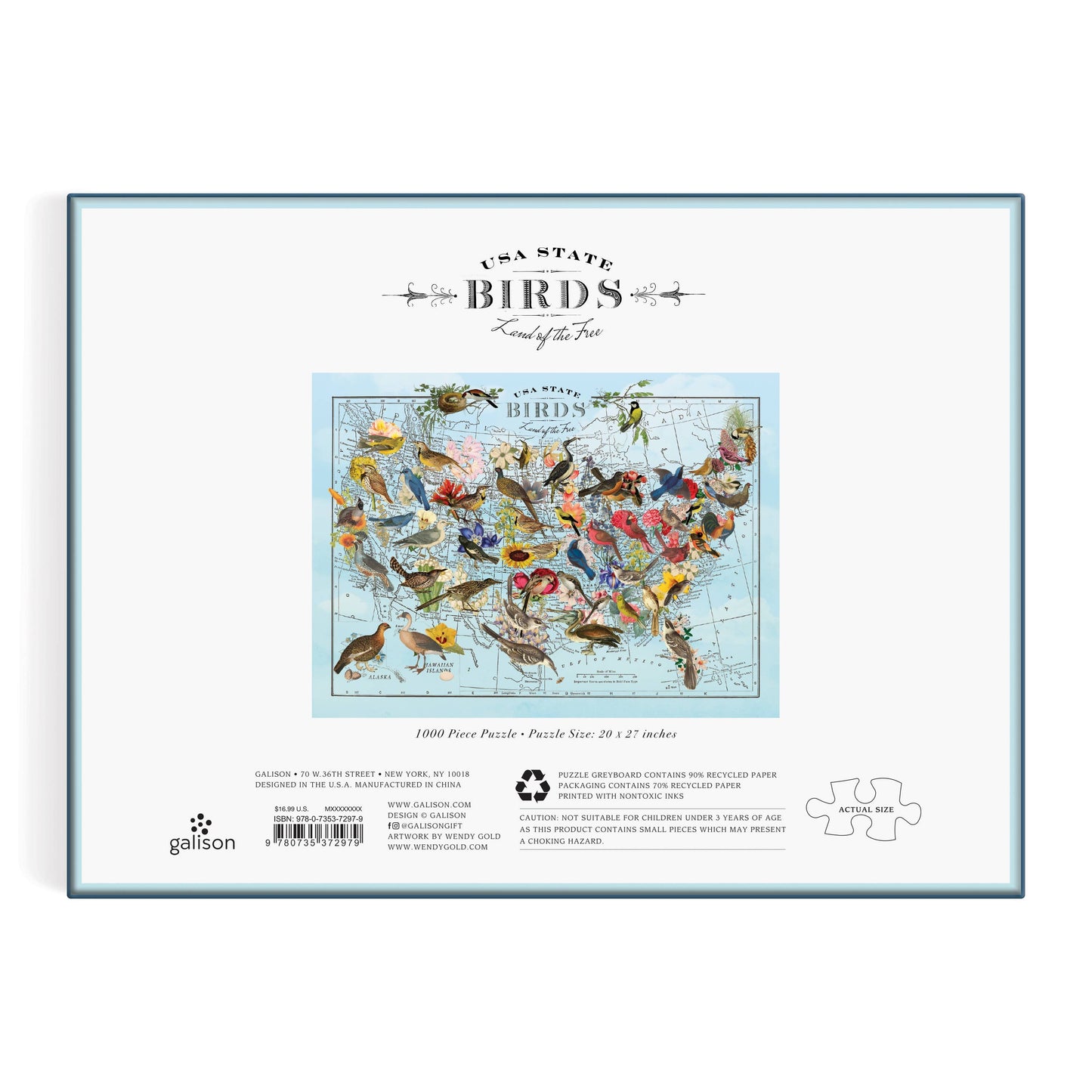 
                  
                    State Birds 1000 Piece Puzzle by Wendy Gold
                  
                