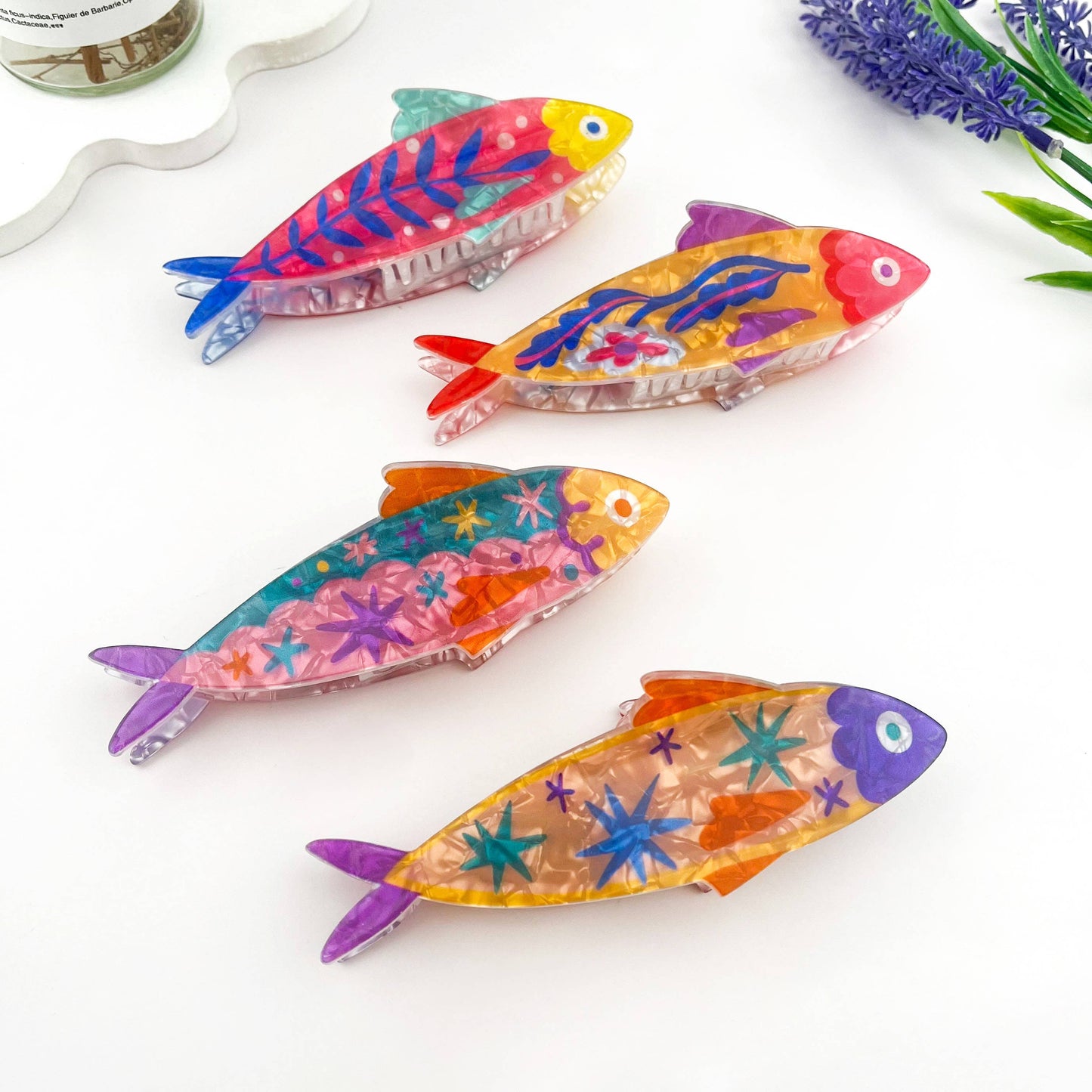 
                  
                    Floral Sardine Acetate Hair Claw
                  
                