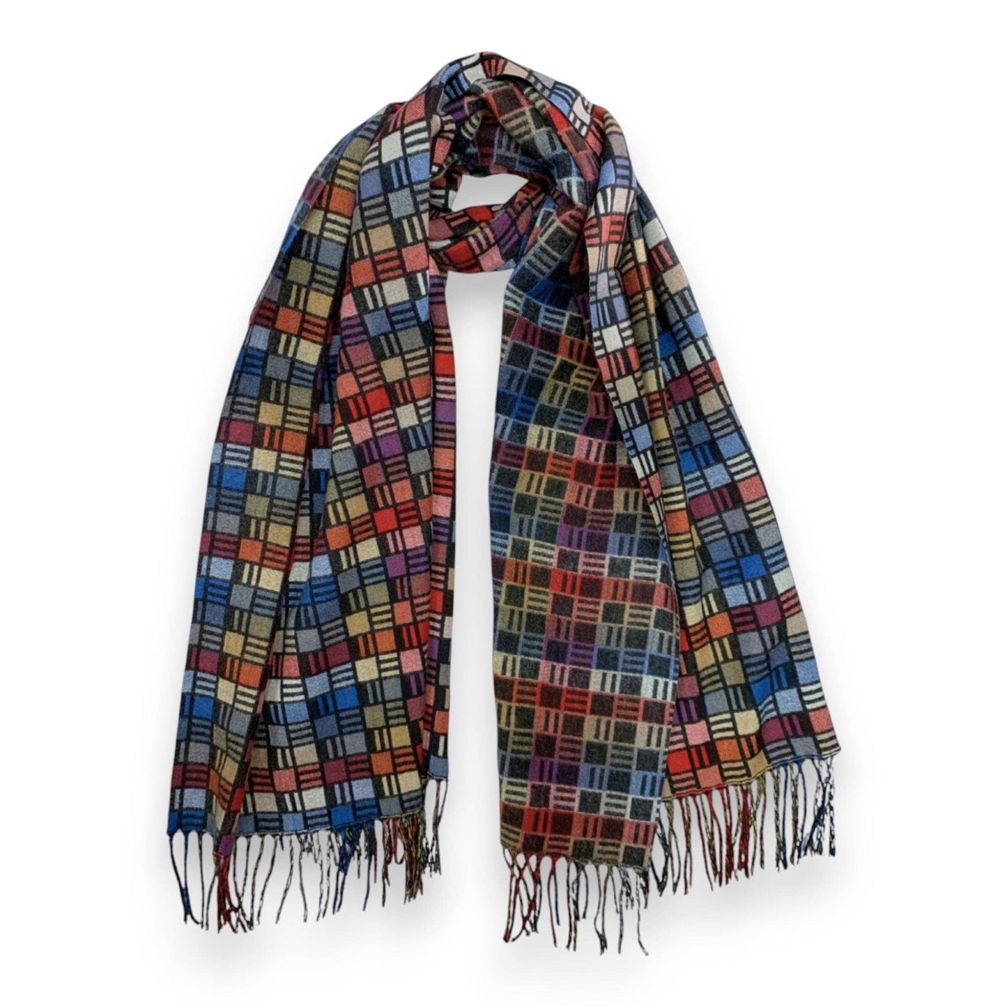 
                  
                    Cube Pattern Cashmere Blend Winter Scarf
                  
                