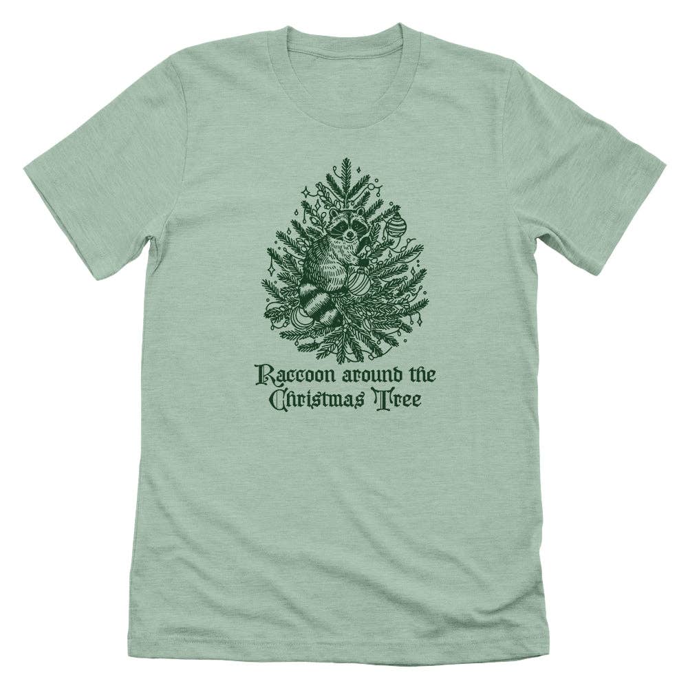 Raccoon Around The Christmas Tree Tee