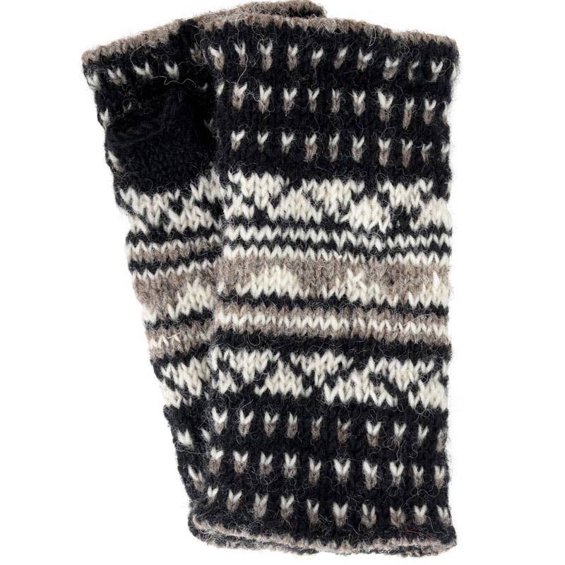 
                  
                    Pattern Blocked Knit Fingerless Glove Hand Warmers
                  
                