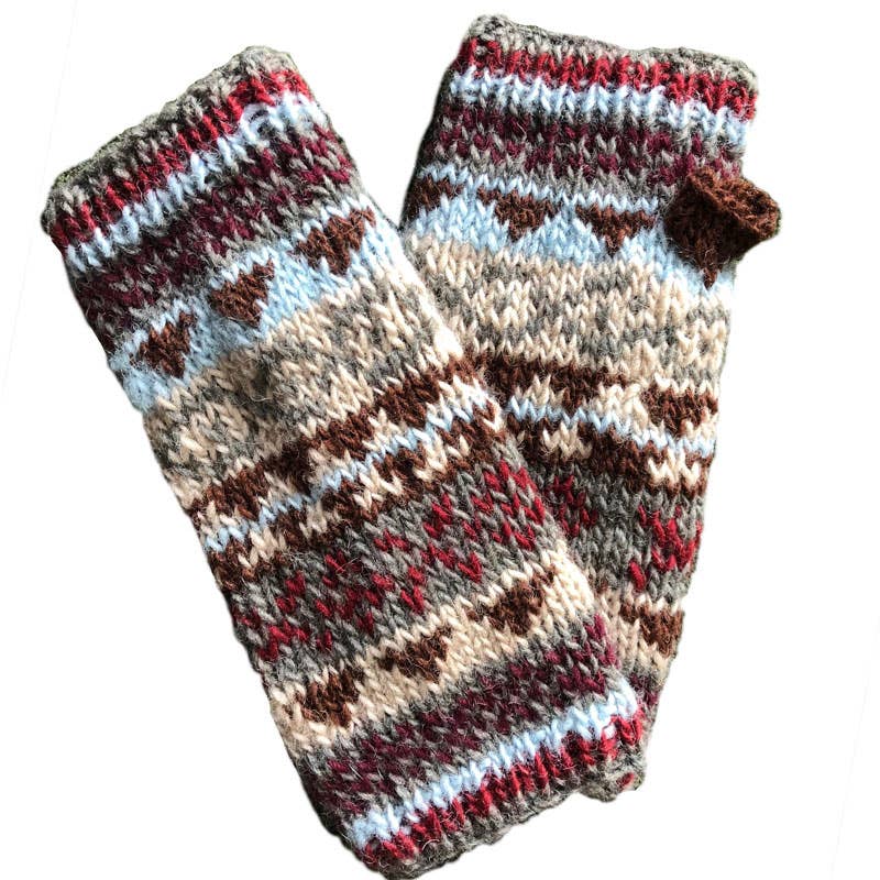 
                  
                    Pattern Blocked Knit Fingerless Glove Hand Warmers
                  
                