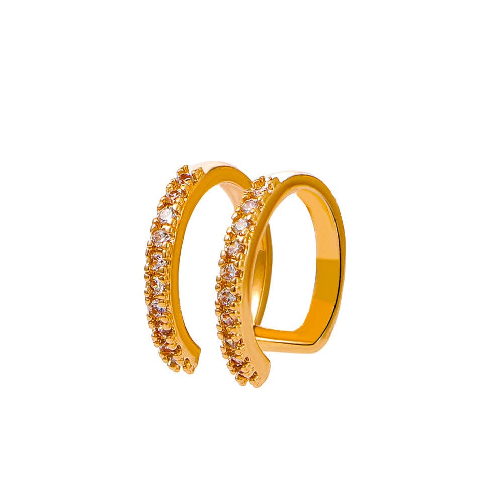 
                  
                    CZ Embedded Double Layer Ear Cuffs
                  
                