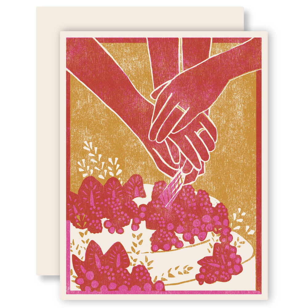 Cutting the Cake Letterpress Card