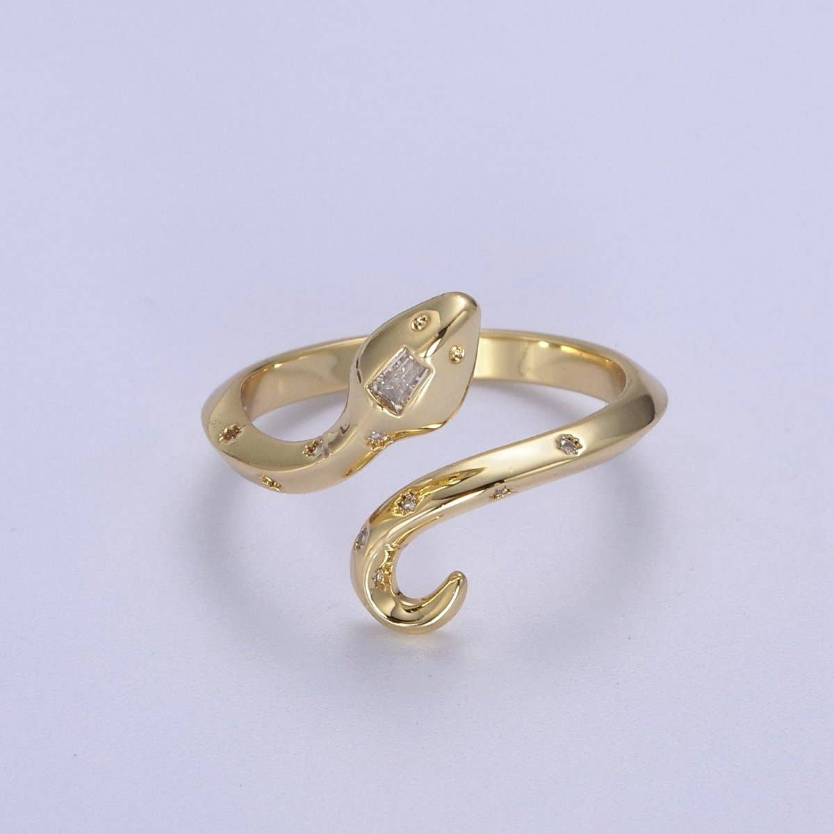 
                  
                    Micro Pave Adjustable Serpent Ring
                  
                