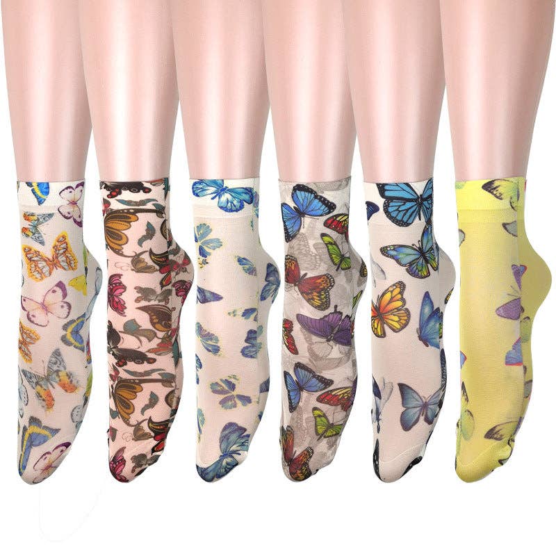 
                  
                    Sheer Butterfly Socks
                  
                