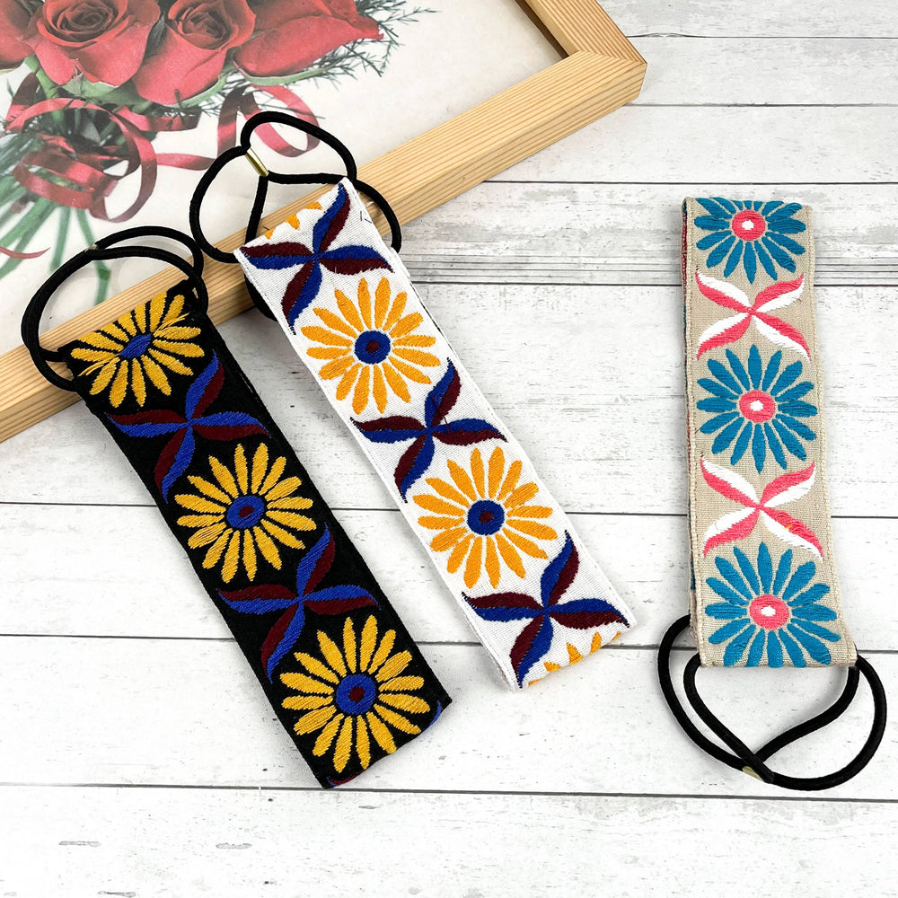 
                  
                    Embroidered Coneflower Knotted Headband
                  
                