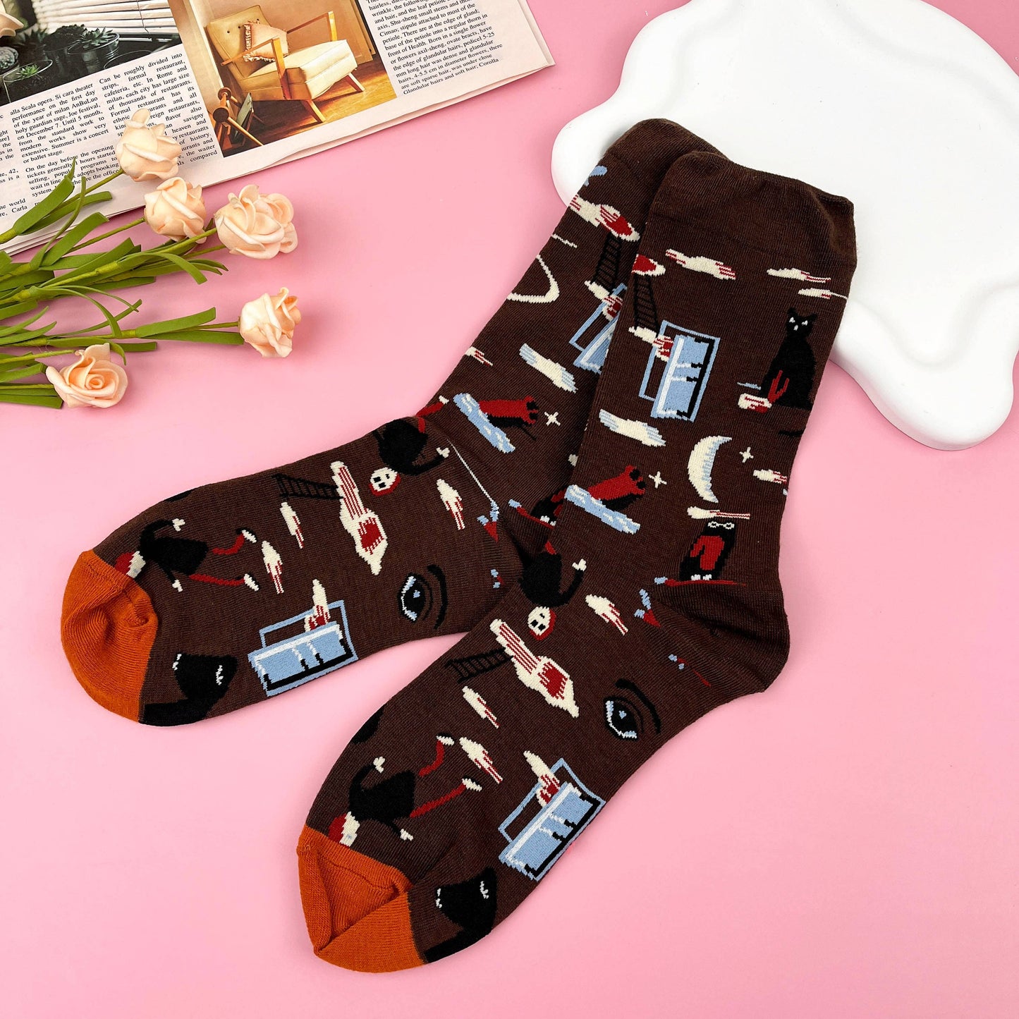 
                  
                    Oil Painting Illustrations Mid-Calf Socks
                  
                