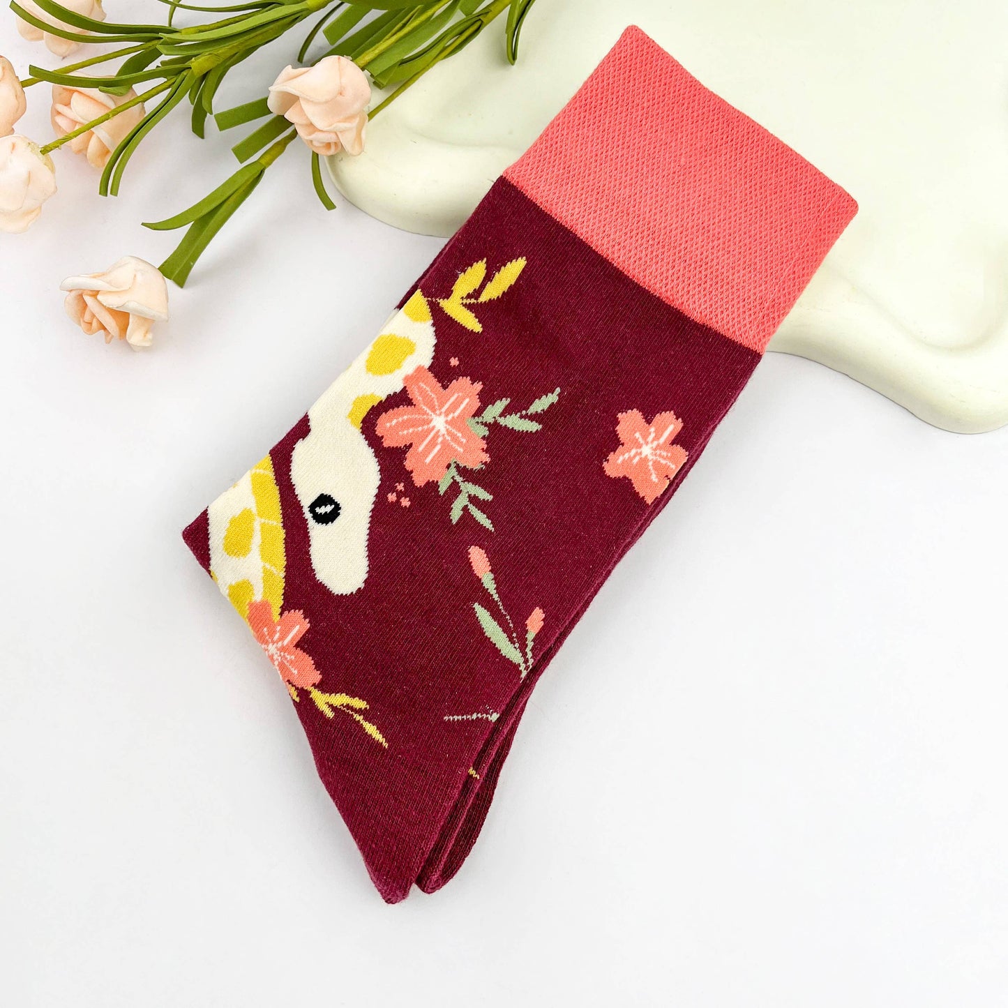 
                  
                    Python Floral Mismatch Crew Socks
                  
                
