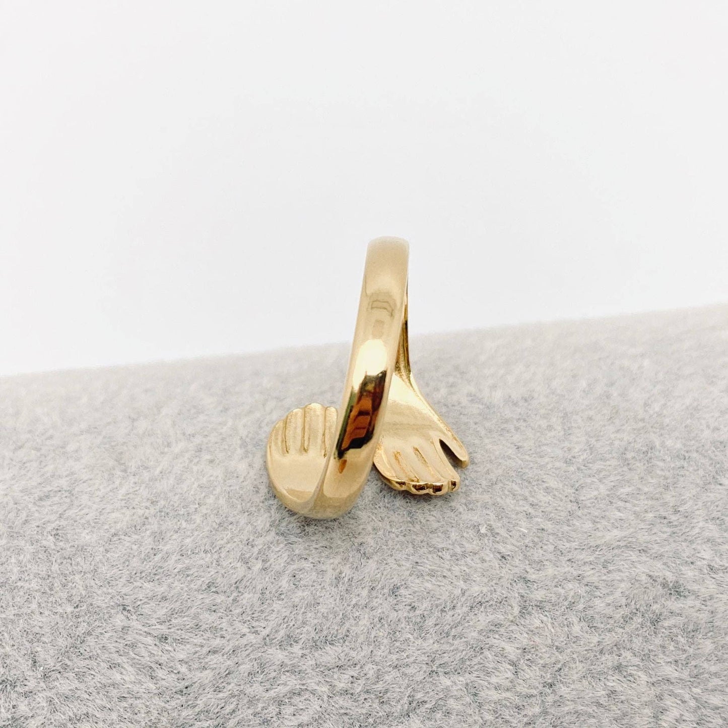 
                  
                    Gold Plated Adjustable Hug Ring
                  
                