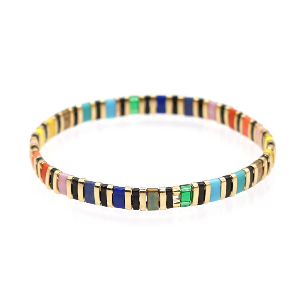 
                  
                    Glass & Hematite Beaded Stretch Bracelet
                  
                