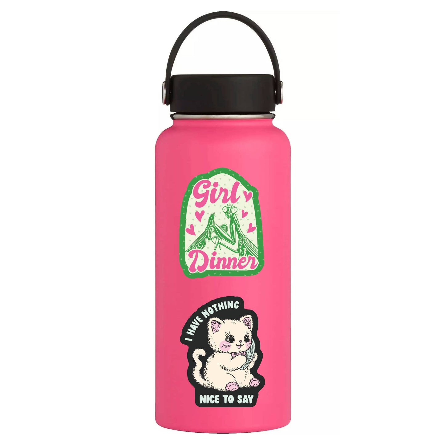 
                  
                    Praying Mantis Girl Dinner Sticker
                  
                