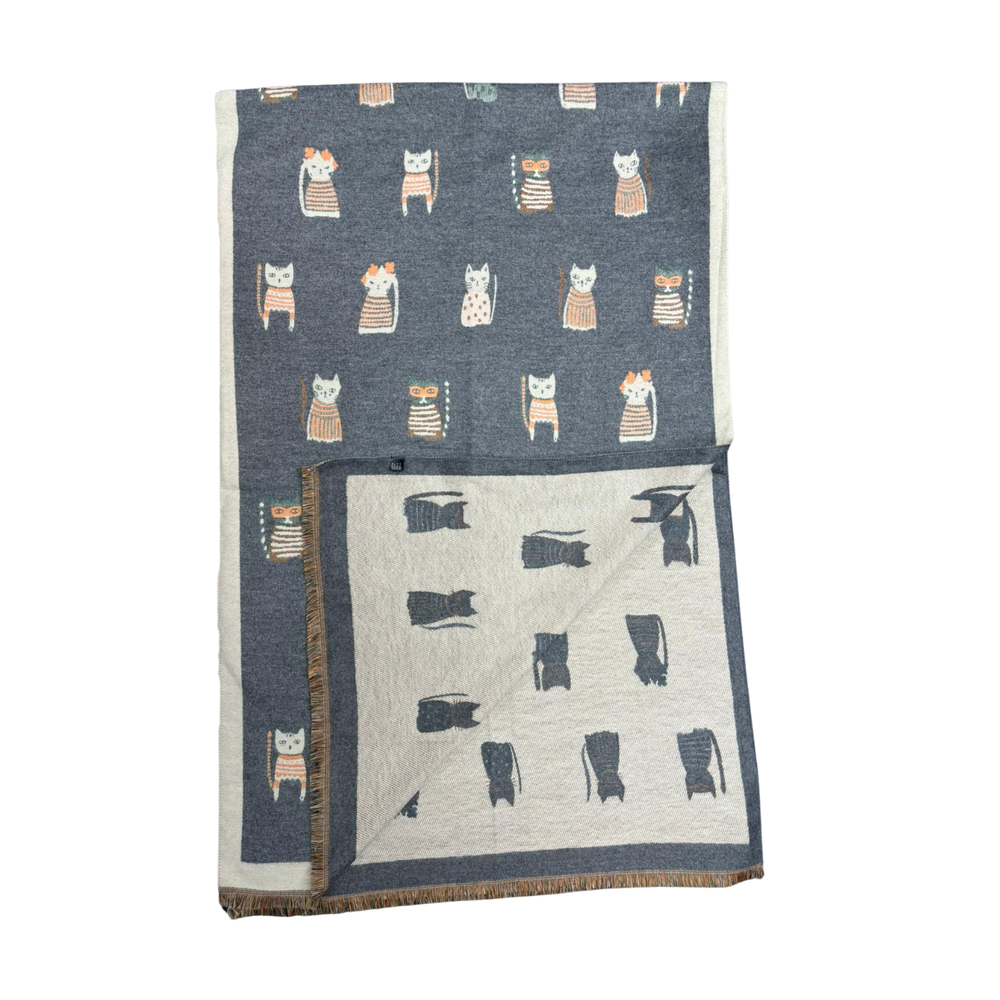 
                  
                    Cat Print Cashmere Blend Scarf
                  
                