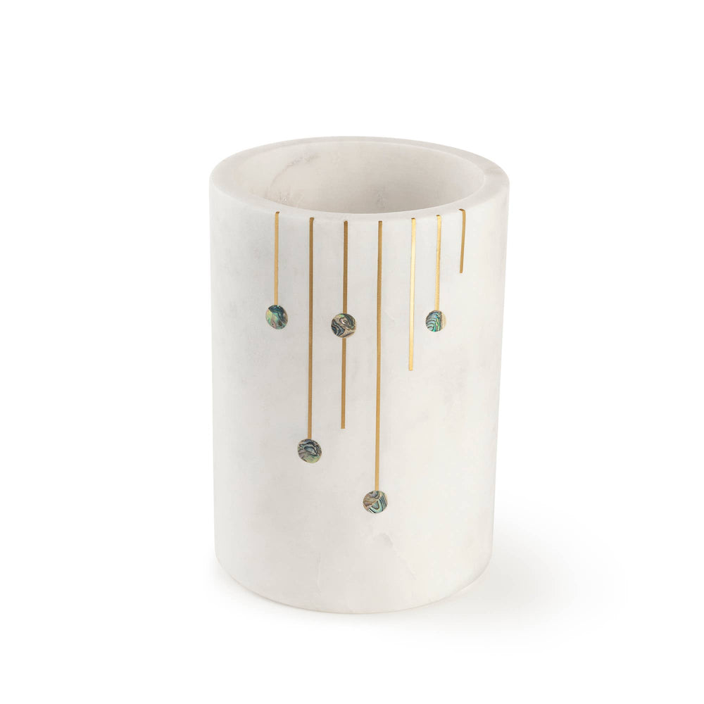 
                  
                    Marble Wine Chiller with Brass and Mother of Pearl Inlay
                  
                