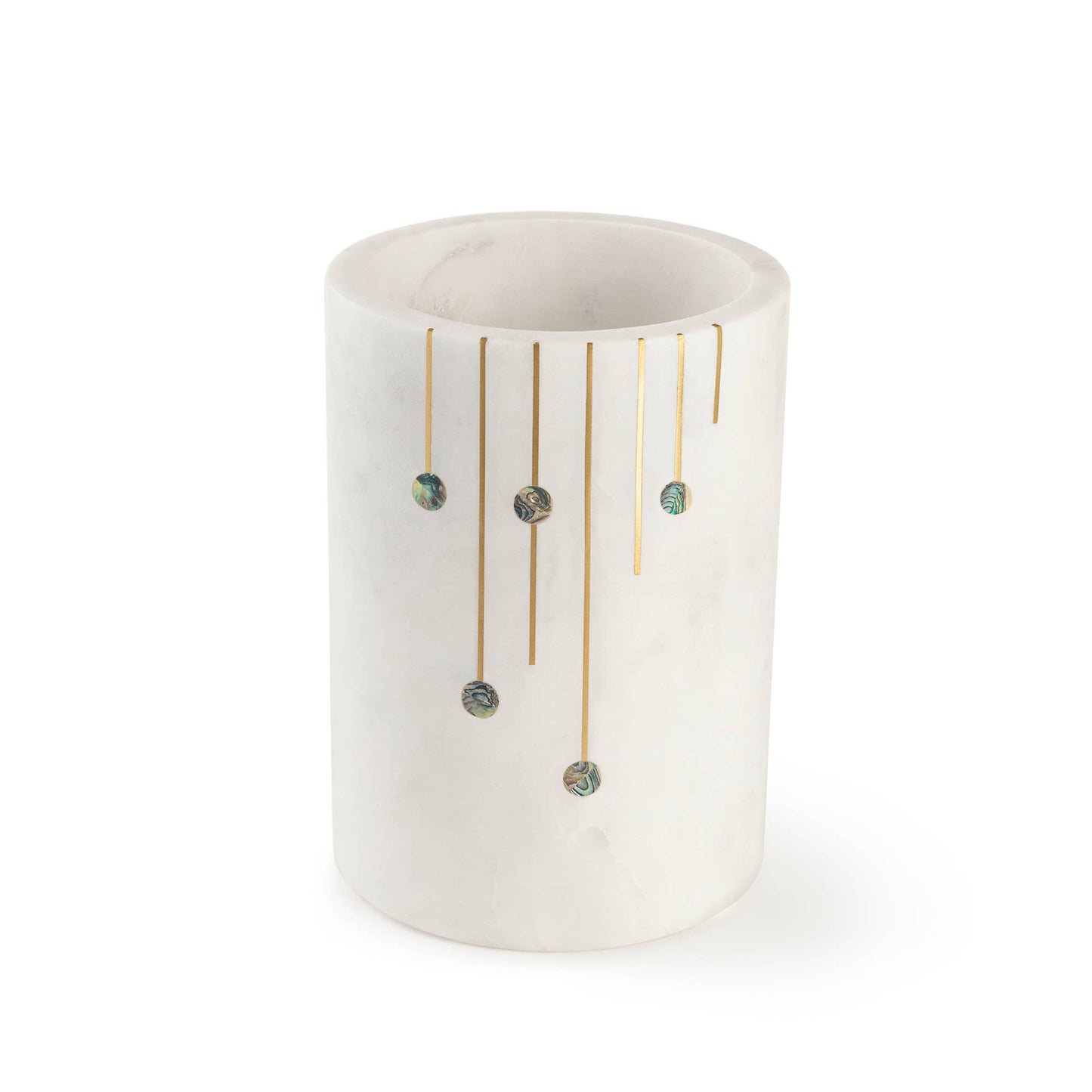 
                  
                    Marble Wine Chiller with Brass and Mother of Pearl Inlay
                  
                