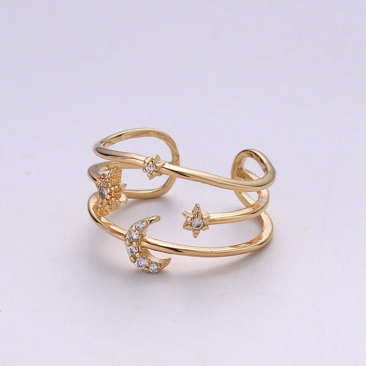 
                  
                    Moon and Stars Adjustable Ring
                  
                