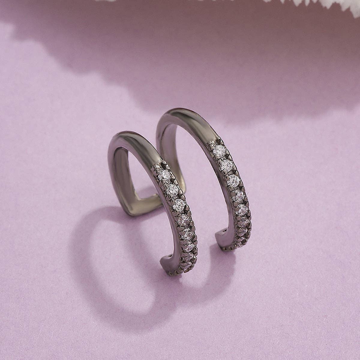 
                  
                    CZ Embedded Double Layer Ear Cuffs
                  
                