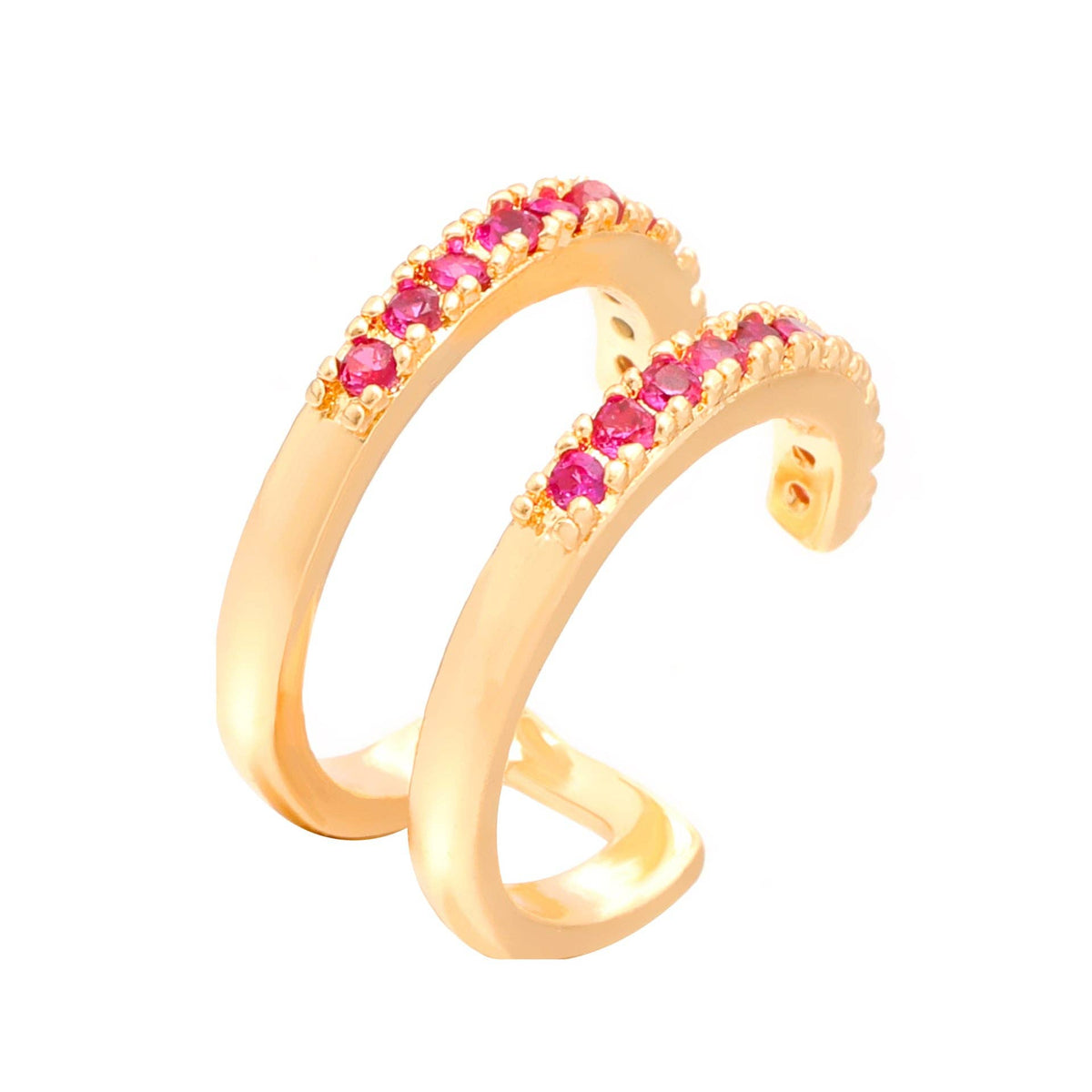 
                  
                    CZ Embedded Double Layer Ear Cuffs
                  
                
