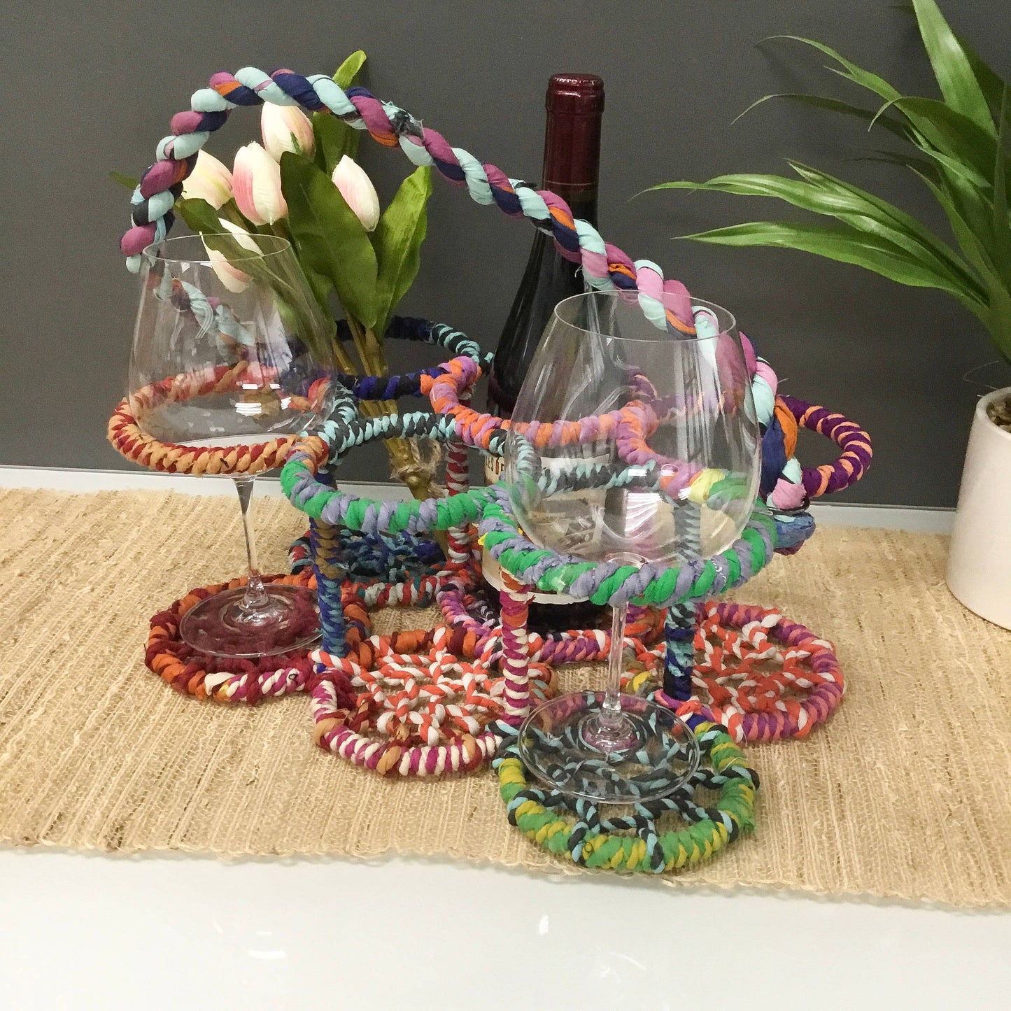 
                  
                    Sari Wrapped 6-Bottle Wine Carrier
                  
                