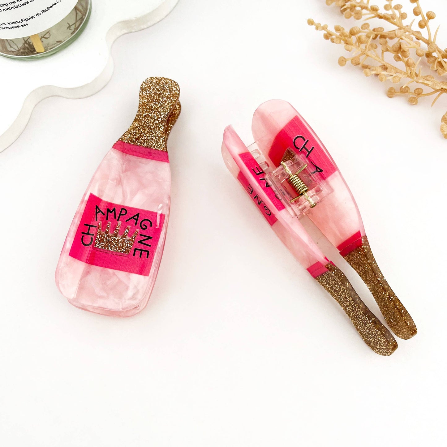 
                  
                    Champagne Bottle Hair Claw
                  
                
