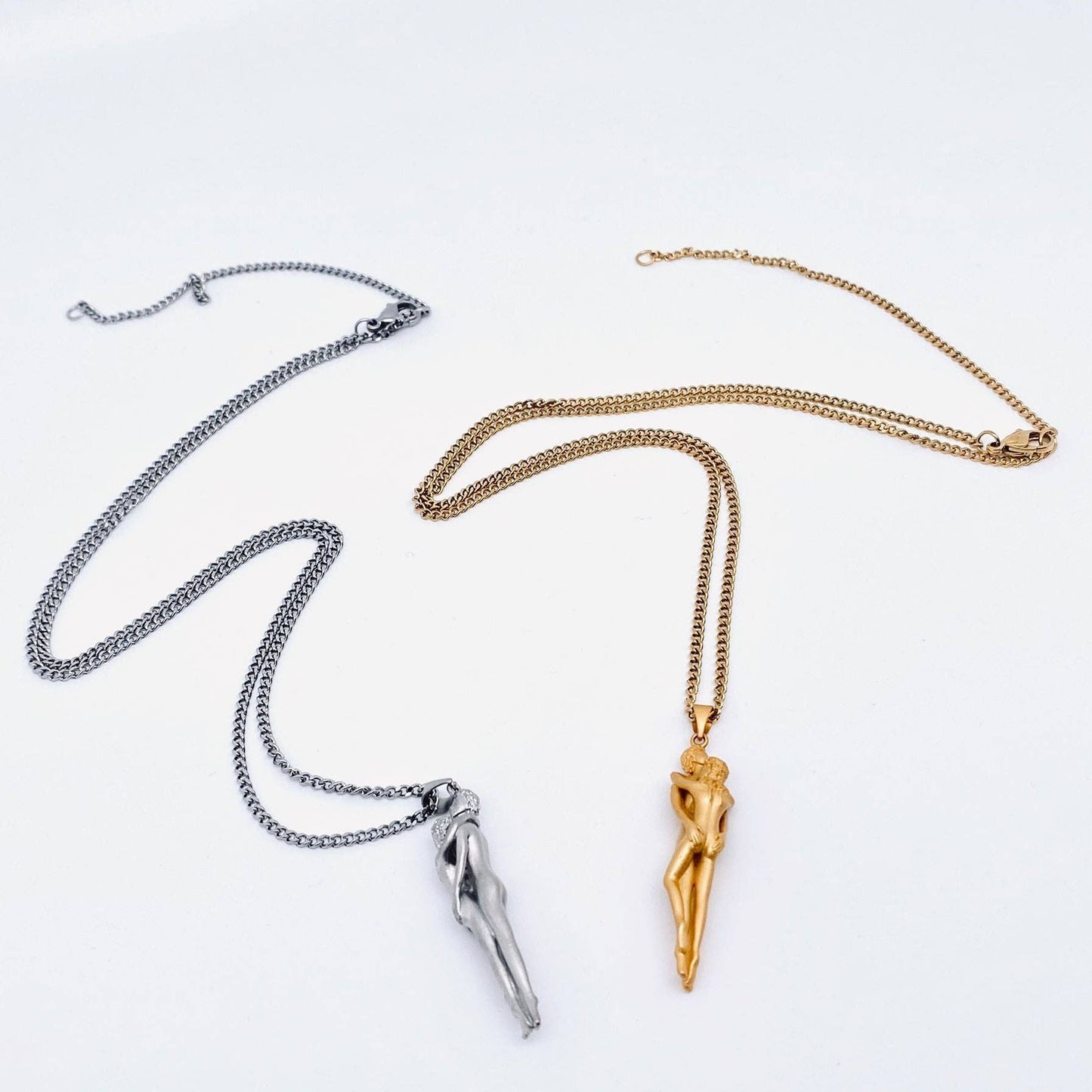 
                  
                    Embracing Lovers Charm Necklace
                  
                