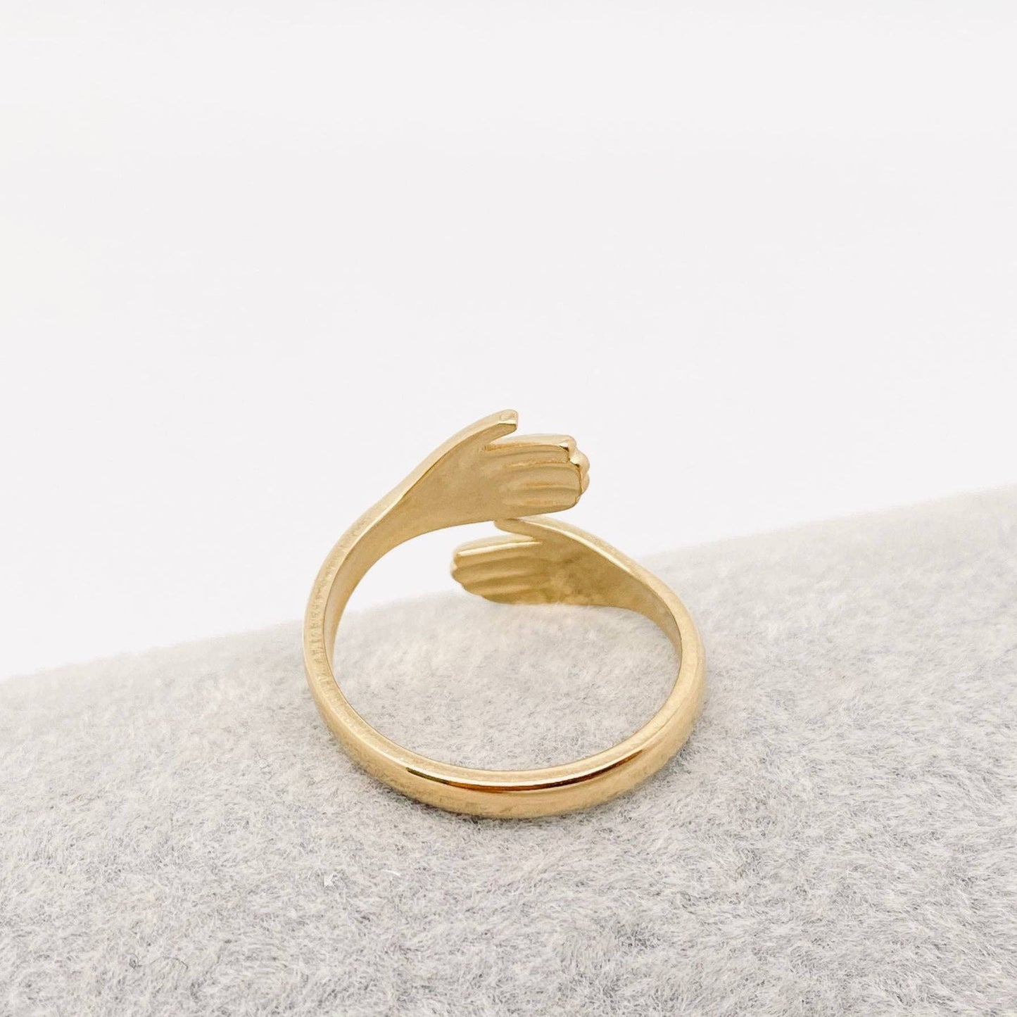 
                  
                    Gold Plated Adjustable Hug Ring
                  
                
