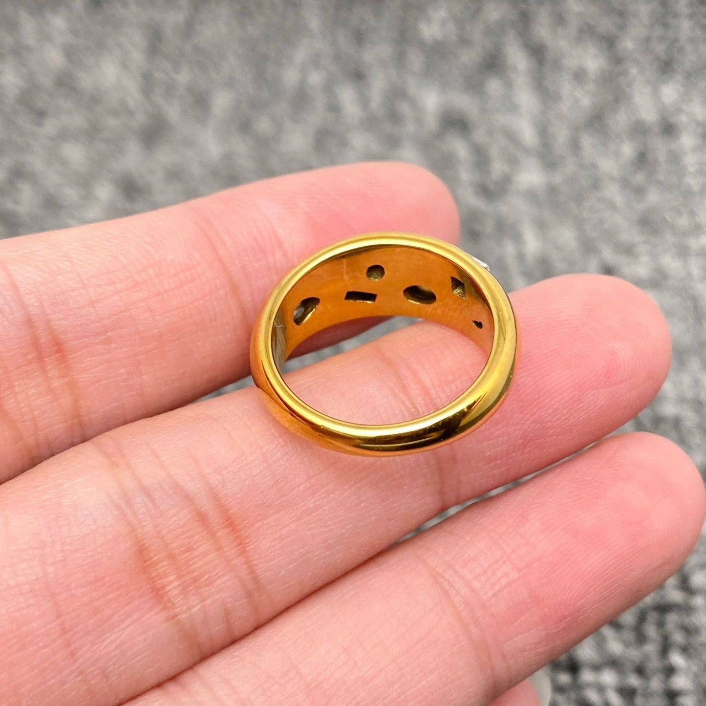 
                  
                    Multi-Color CZ Studded Stainless Steel Ring
                  
                
