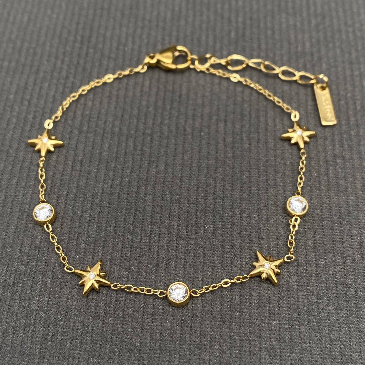 
                  
                    Zircon Inlaid Stars Bracelet
                  
                