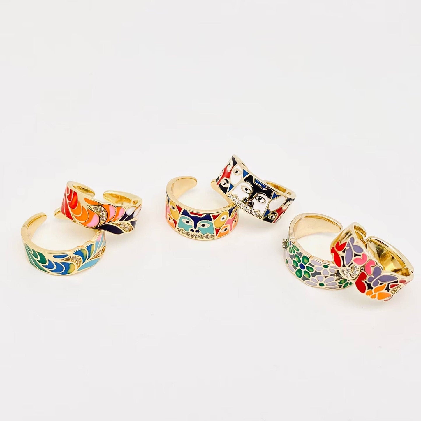 
                  
                    Enamel Illustrative Adjustable Ring
                  
                