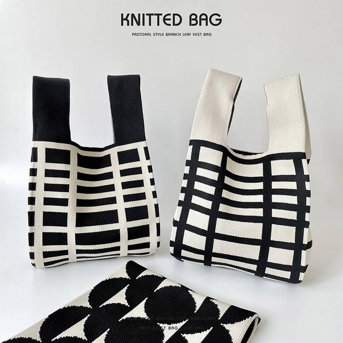 
                  
                    Knit Tote - Grid
                  
                