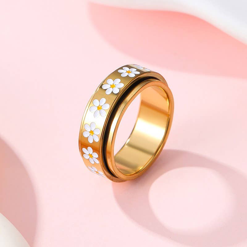 
                  
                    Daisy Spinner Fidget Ring
                  
                