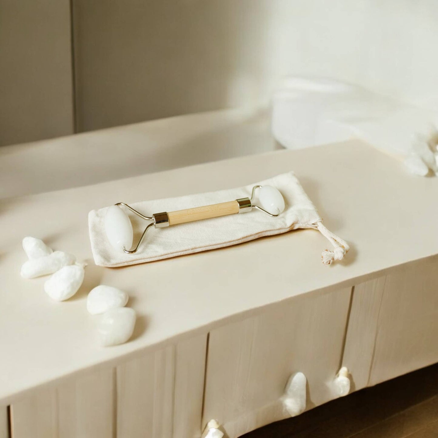 
                  
                    Stone + Bamboo Facial Massage Roller
                  
                