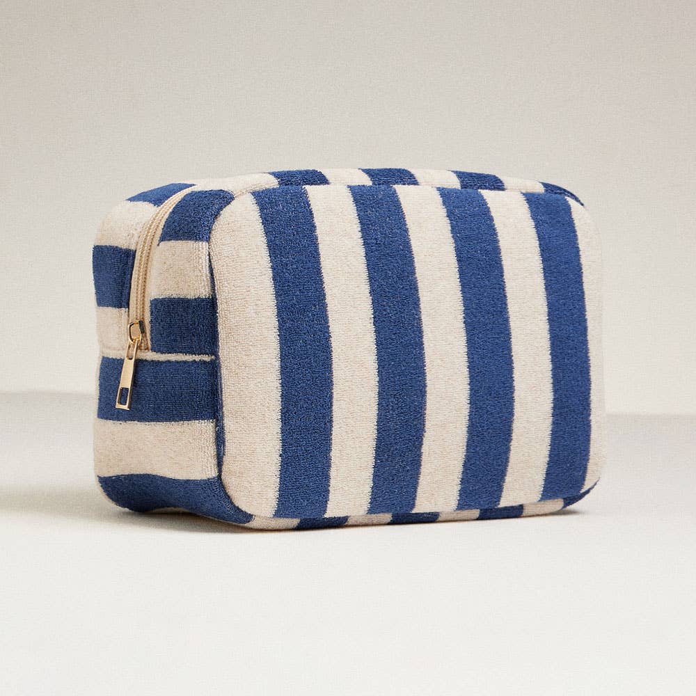 
                  
                    Cotton Terry Cabana Striped Zip Pouch
                  
                