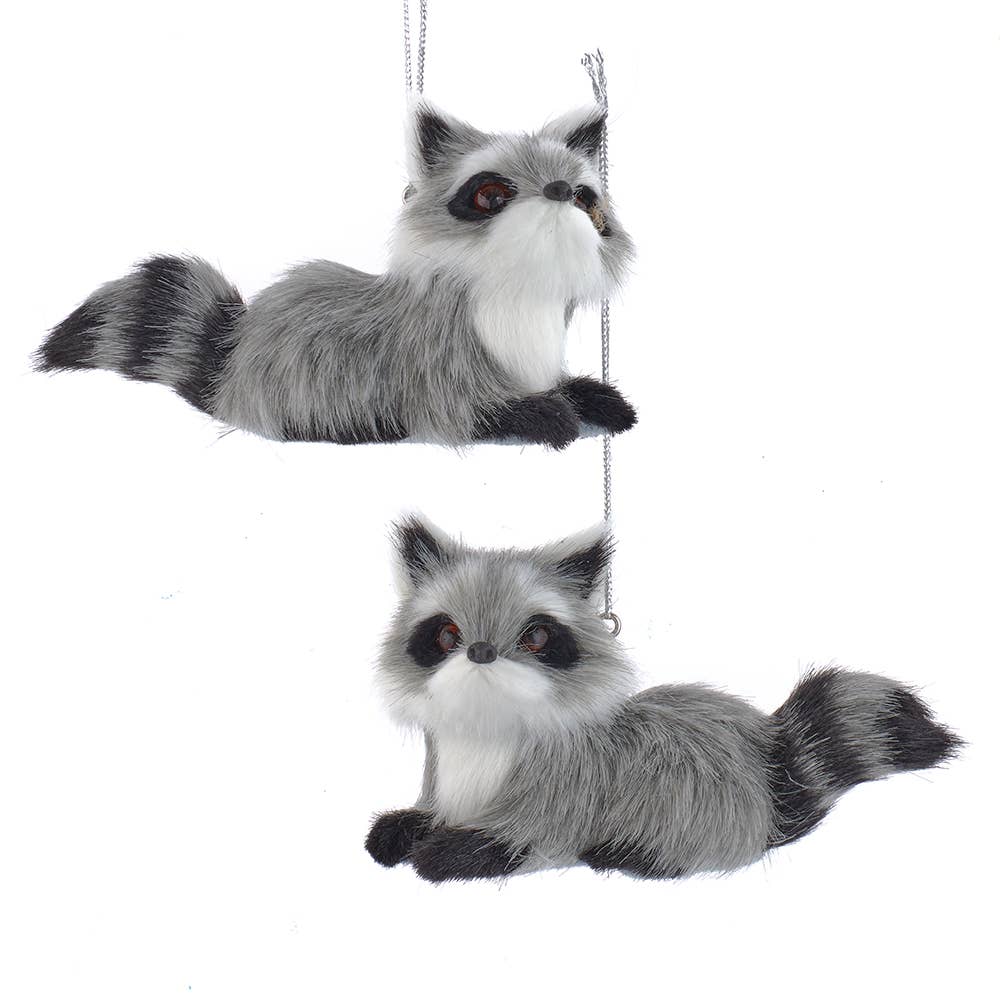 Furry Raccoon Ornaments