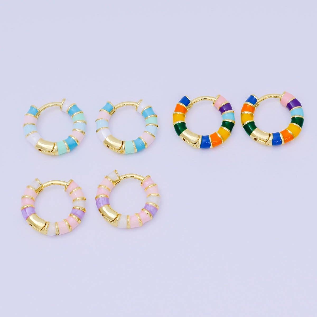 
                  
                    Enamel Color Blocked Huggies
                  
                