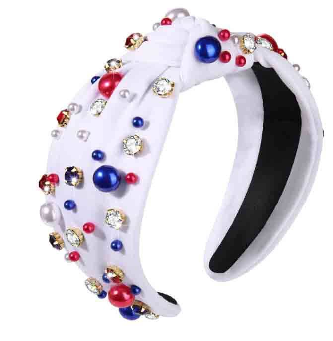 
                  
                    Pearl Studded Top Knot Headband
                  
                