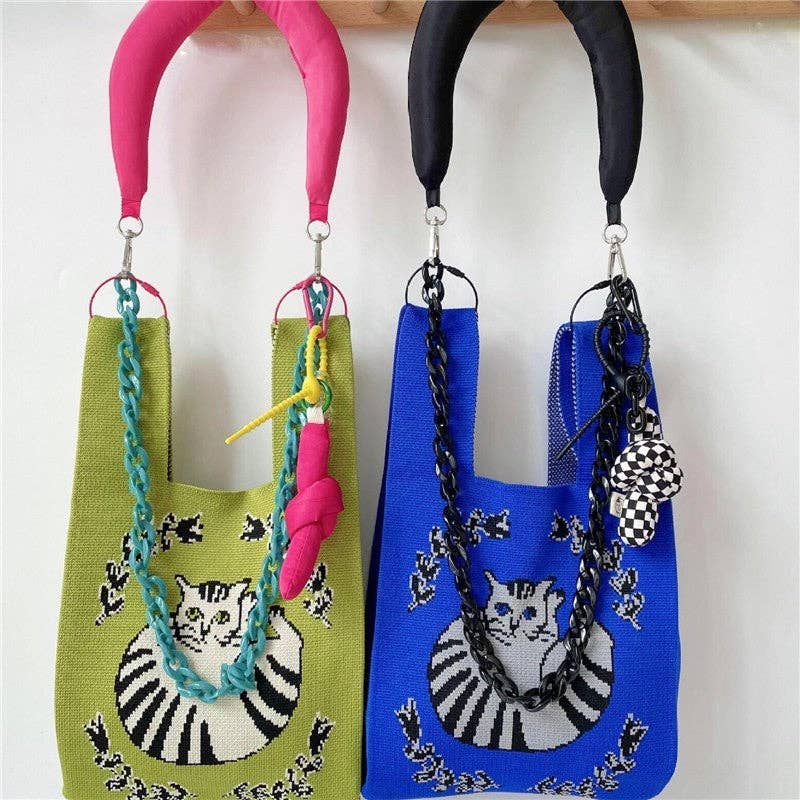 
                  
                    Knit Tote - Rolly Polly Cat
                  
                
