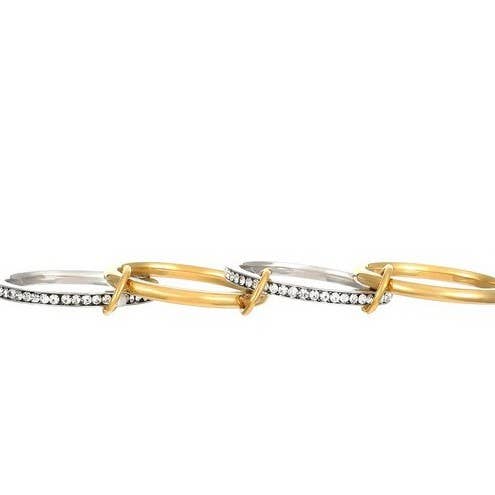 
                  
                    Linked Bands Mixed Metal Rings
                  
                