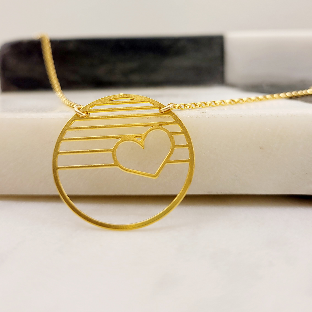 
                  
                    Circle Heart Necklace by Aqua Cherry
                  
                