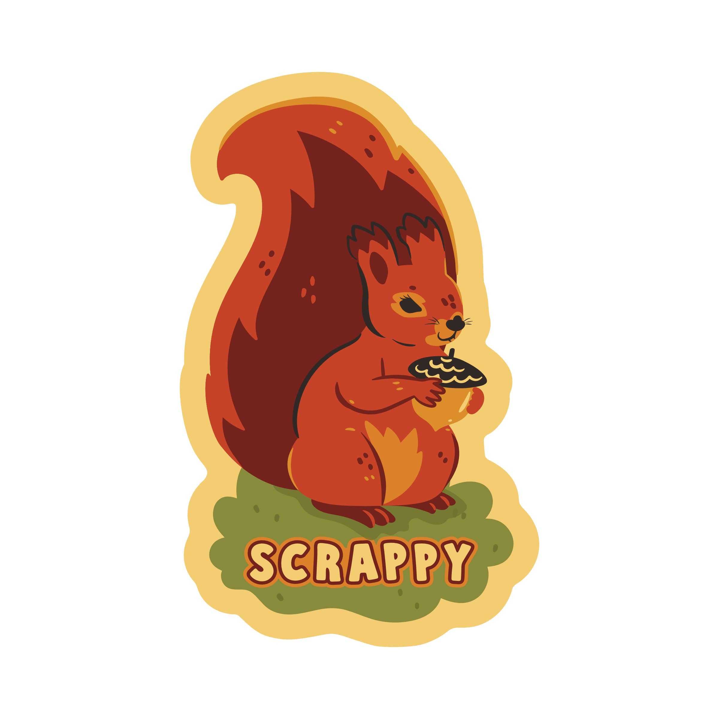 Scrappy Squirrel Vinyl Sticker – Bowerbird