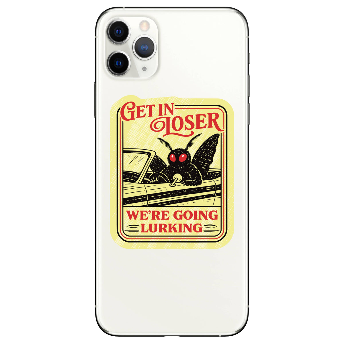 
                  
                    Get in Loser Going Lurking Mothman Cryptid Sticker
                  
                